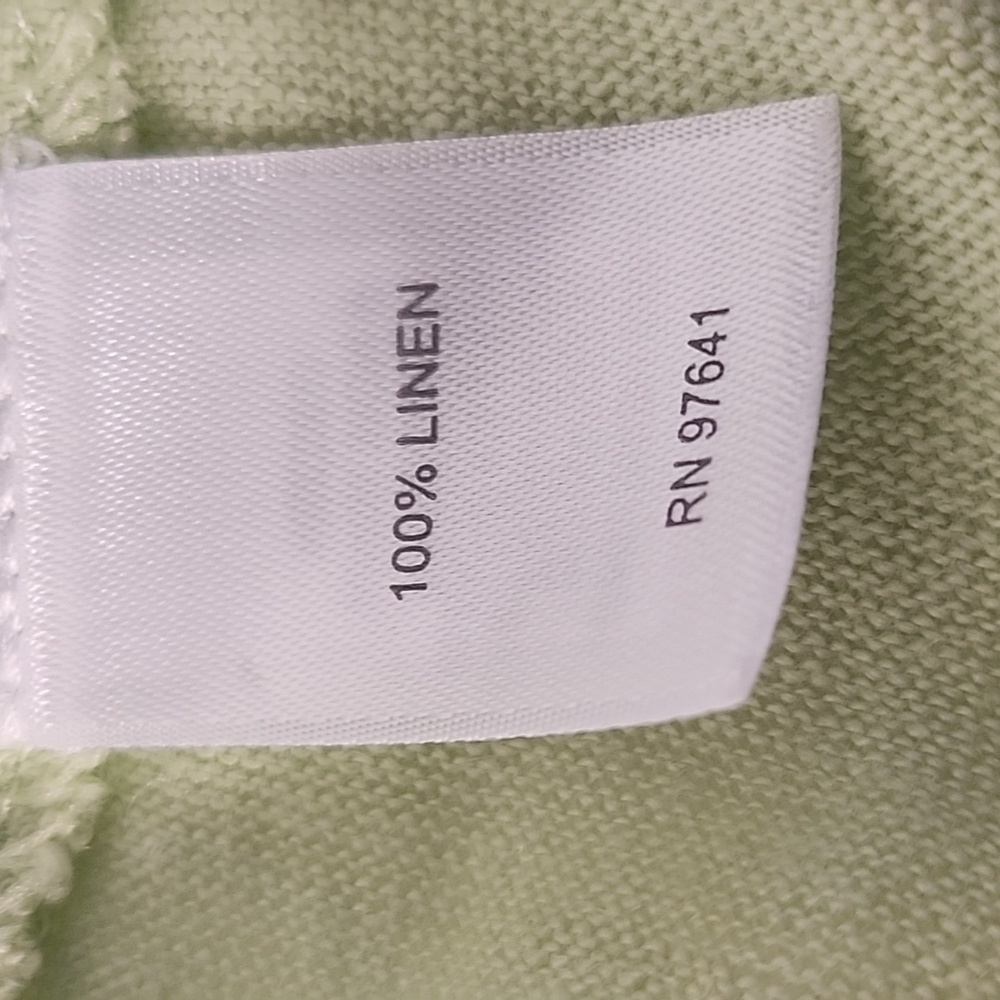 J. Jill lime green linen tank top- Sz M - Picture 5 of 6